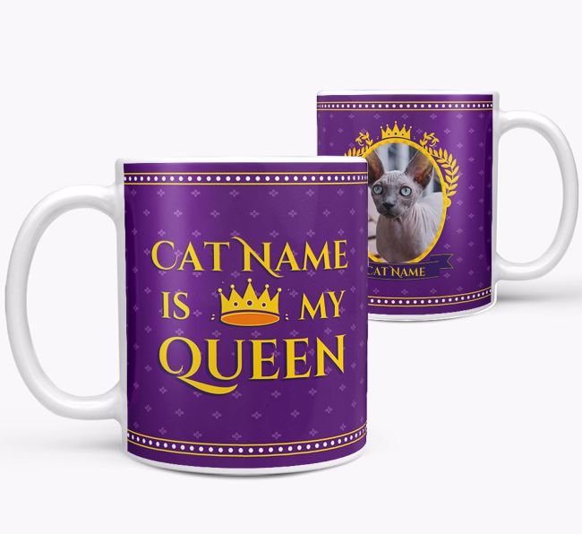 My Queen: Personalised {breedCommonName} Photo Upload Mug